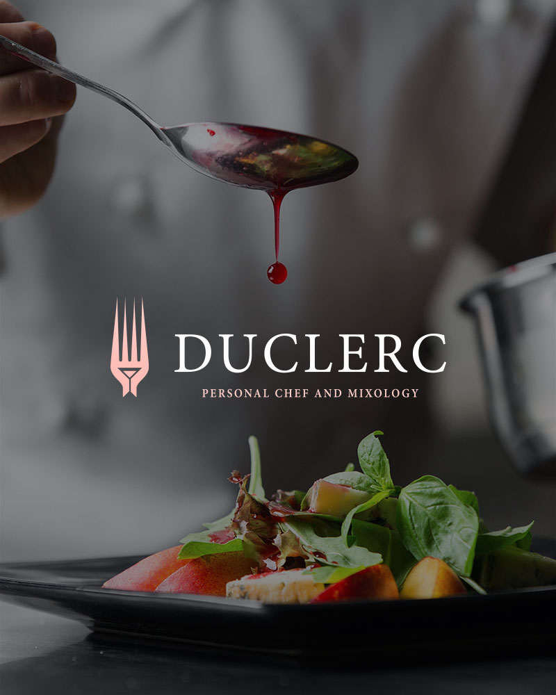 Duclerc: Personal Chef & Mixology, Miami - EUA. Branding, Identidade Visual, Design de Logotipo.