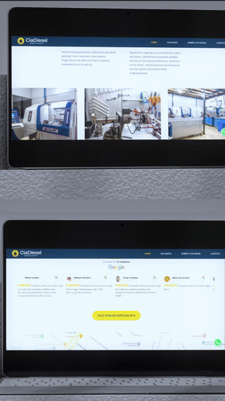 Cia Diesel Manutenção Automotiva e Industrial, Curitiba - PR. Desenvolvimento de Sites em Curitiba. LYMP Design Curitiba - PR.