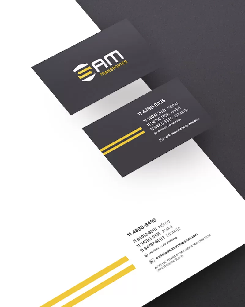 Sam Transportes: Carga Expressa e Produtos Perigosos, Santana de Parnaíba - SP. Branding, Criação de Logotipo, Identidade Visual.