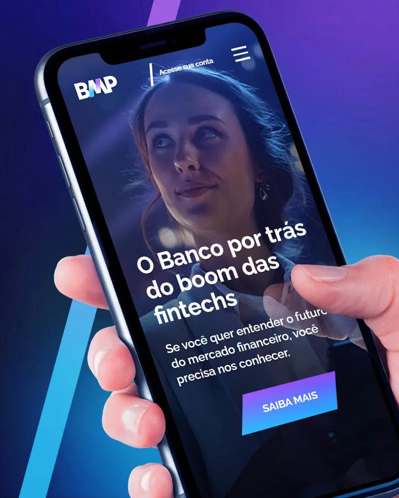BMP: O Banco das Fintechs, São Paulo - SP. Webdesign.