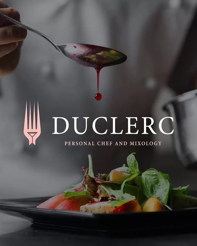 Duclerc: Personal Chef & Mixology, Miami - EUA. Branding, Webdesign.