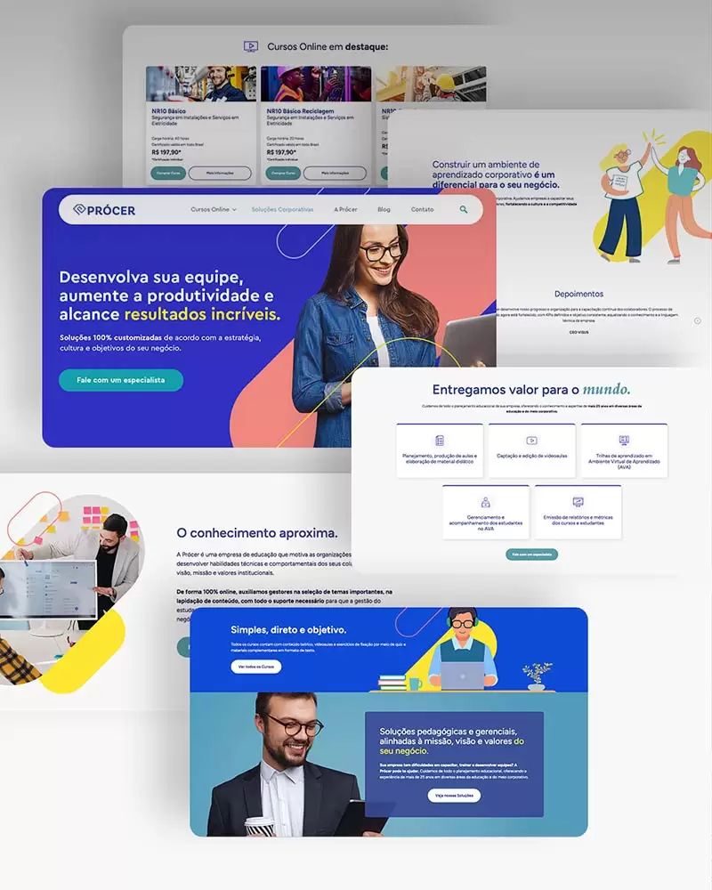 Prócer Educação: Soluções Corporativas, Brasília - DF. Webdesign.